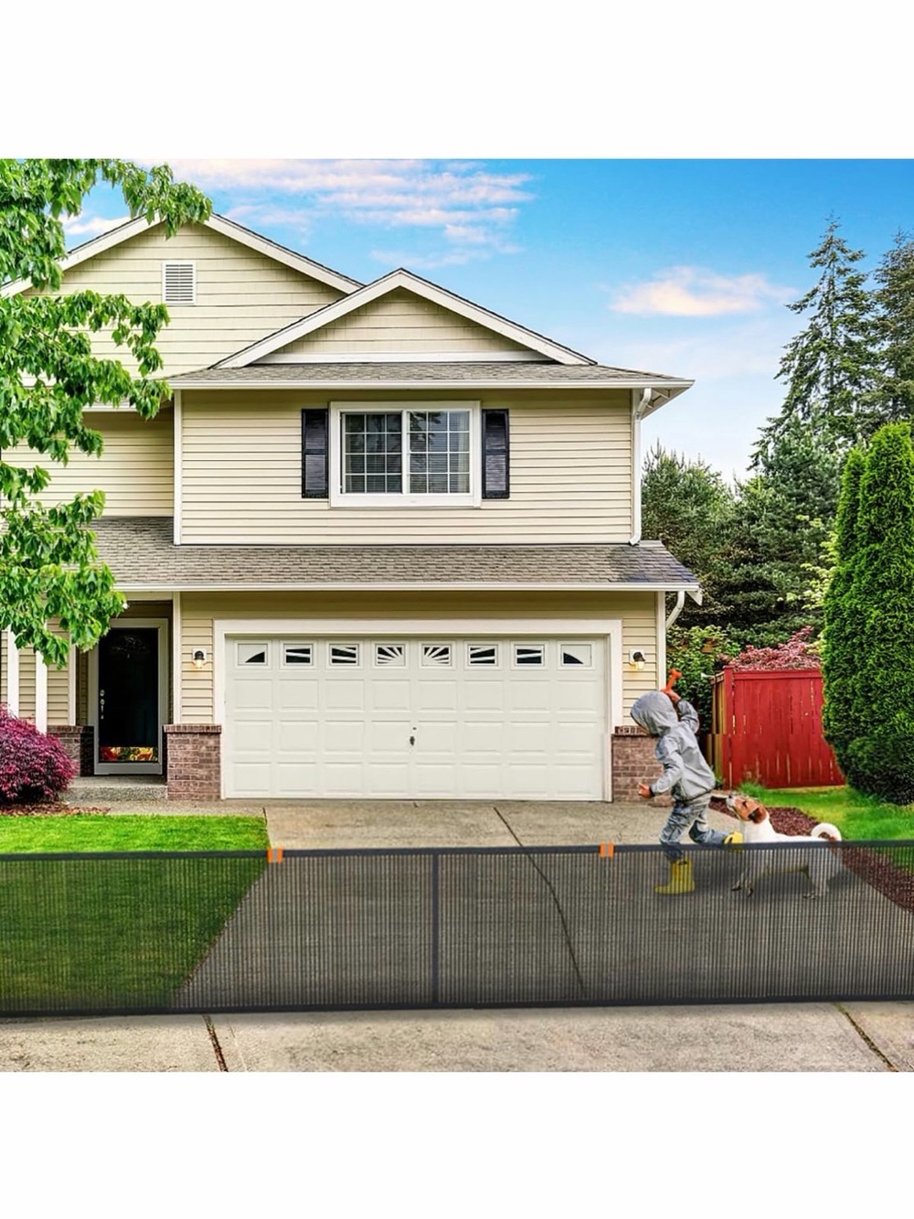 Driveway 28FT Net for Kids👦🏻👧🏻Safety, Helps Stop🛑Basketballs🏀Rolling into Street